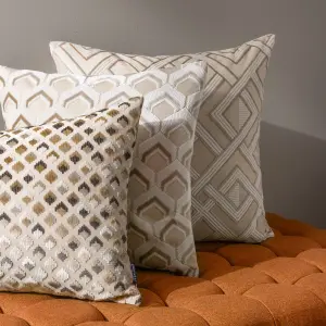 Paoletti Ledbury Velvet Jacquard Feather Rich Cushion