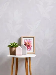 Galerie Welcome Home Purple Lilac Botanical Leaves Wallpaper