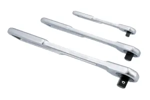 Laser Tools 7937 Slim Handle Ratchet Set 1/4"D, 3/8"D, 1/2"D 3pc