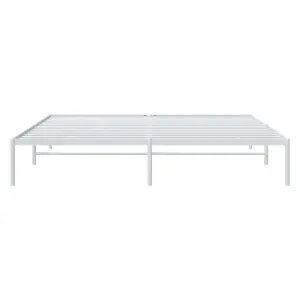 Berkfield Metal Bed Frame White 193x203 cm