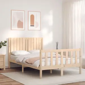 Berkfield Bed Frame with Headboard 120x200 cm Solid Wood