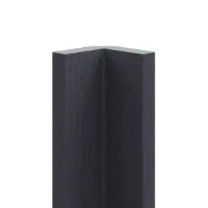 Alpinia Matt midnight navy wood effect Tall Wall corner post, (W)59mm (L)895mm