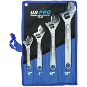 Adjustable Spanners Wrenches Plumber Plumbing Tools 0mm - 35mm 4pc Set