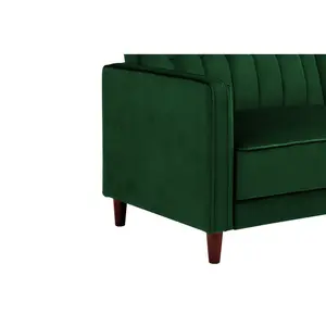 Bosco 3 Seater Velvet Reclining Sleeper Green Velvet