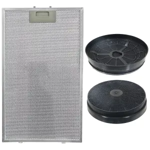 SPARES2GO Grease and Carbon Filters compatible with Lamona LAM2501 LAM2501-2 Cooker Hood