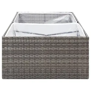 Berkfield Garden Planter Grey 157x80x40 cm Poly Rattan