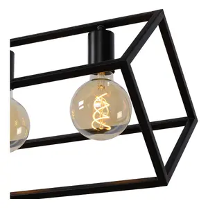 Lucide Fabian Modern Bar Pendant Light - 6xE27 - Black