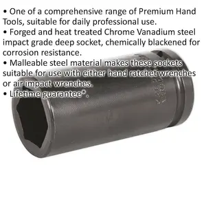 28mm Forged Deep Impact Socket - Durable Steel for Heavy-Duty Use