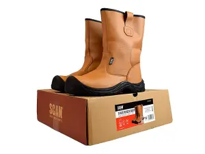 Texas Lined Tan Rigger Boots Uk 10 Euro 44