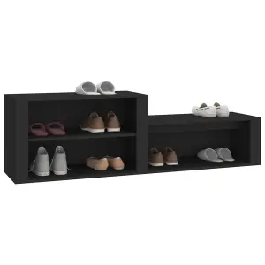 Shoe Cabinet Black 150x35x45 cm Engineered Wood