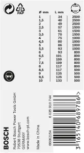 Bosch Professional ProBox Metal Drill Bit Set HSS-Co, DIN 338 (Cobalt Alloy), 1-10mm, 19-Piece