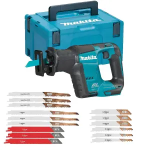 Makita DJR188Z 18v LXT Brushless Compact Reciprocating Saw Bare + Makpac Blades