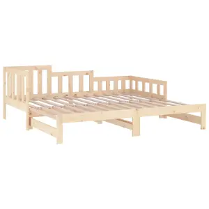 Berkfield Pull-out Day Bed 2x(90x200) cm Solid Wood Pine