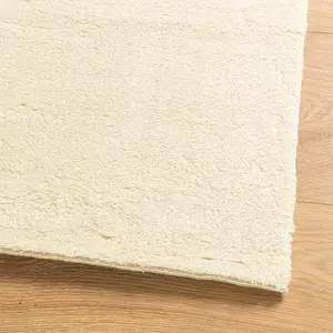 Rug HUARTE Short Pile Soft and Washable Cream 100x200 cm