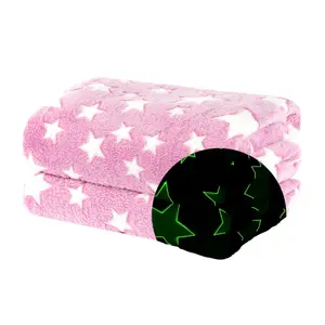 STARRY NIGHT GLOW IN THE DARK BLANKET - PINK