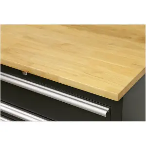 Sealey Premier 1.7m Corner Storage System - Oak Worktop APMSCOMBO6W