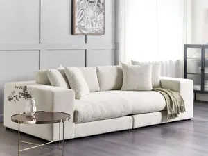 Beliani Modern 3 Seater Sofa White GLORVIKA