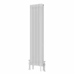 Right Radiators 1500x380 mm Vertical Traditional 4 Column Cast Iron Style Radiator White