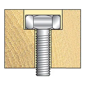 Trend CB38-316TC 3/16 Drill Diameter X 3/8 Bolt Screw Counterbore Router Bit