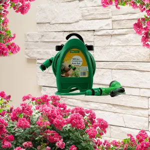 Garden 10m Hose Reel Watering Gun Compact Portable Hose Pipe Cart Sprayer