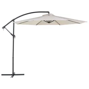 Cantilever Garden Parasol 3 m Light Beige RAVENNA II