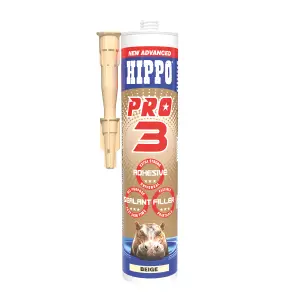 Hippo PRO 3 Adhesive, Sealant & Filler 290ml - Beige