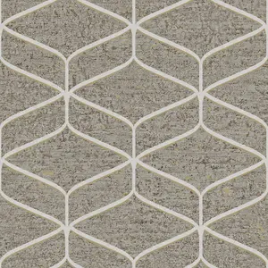 Belgravia Linear Concrete Brown Metallic Wallpaper 2312