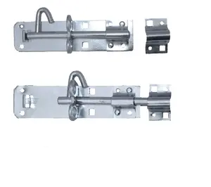 PAIR 6 inch Brenton Bolt Zinc Plated - Heavy Duty Garden Gate Shed Door