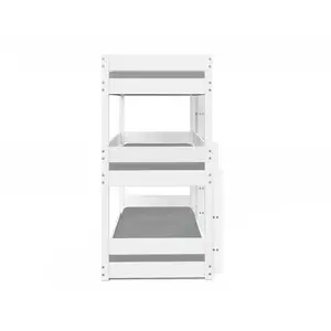 Kansas Single (3') Triple Sleeper Bunk Bunk Bed White