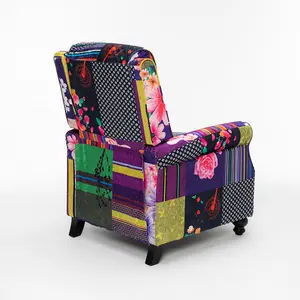 Fabric Patchwork Mary Manual Recliner Chair