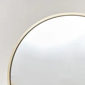 Melody Maison Round Gold Wall Mirror - 40cm x 40cm