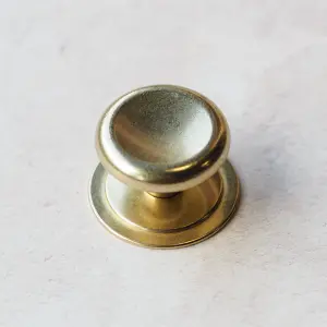 38mm Antique Brass Cabinet Knob Round Backplate Cupboard Door Drawer Handle Pull Wardrobe Furniture Replacement Upcycle