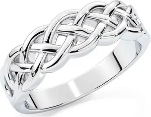 Sterling Silver Irish Celtic Ring Engravable Irish Made