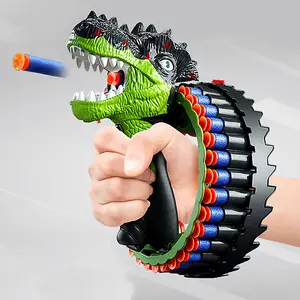 Dinosaur Target Blasting Toy With 40 Soft EVA Darts Automatic or Manual Shooting Modes