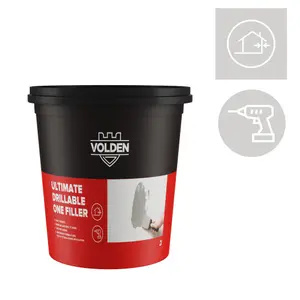 Volden Filler Light Grey Ready to use Plaster, stone, concrete & wood Patch & filler, 2L 1.68kg