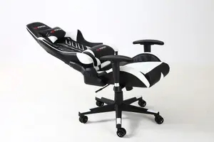 GTForce Pro ST Reclining Sports Racing Gaming Office Desk Pc Car Faux Leather Chair (White)