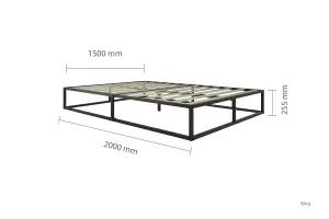 Birlea Soho Metal Platform King Bed Black