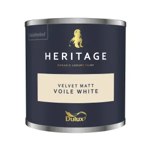 Dulux Heritage Velvet Matt - 125ml Tester Pot - Voile White