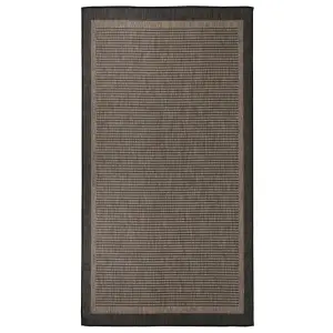 Outdoor Flatweave Rug 80x150 cm Dark Brown