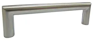 Satin Nickel effect Furniture Bar Handle (L)9.6cm (D)30mm