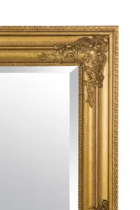 MirrorOutlet Austen Gold Elegant Full Length Wall Mirror 160 x 74cm