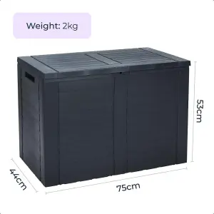 Small Parcel Delivery Box Outdoor Waterproof Plastic Garden Storage Cushion Garden Structures Outbuildings 170L