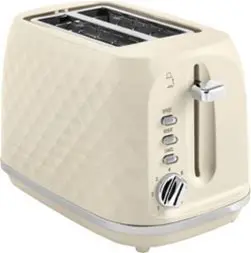 Cream Textured 2-Slice Toaster