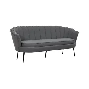 Calais Sofa 3,seater ,Grey Fabric