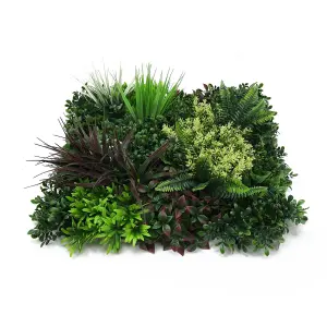 True Products Premium Artificial Green Plant Living Wall Panel 50cm x 50cm - Carnival B