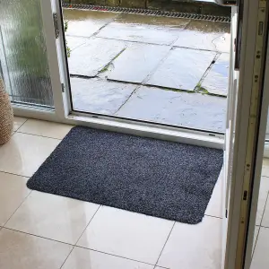 JVL Tanami Machine Washable Barrier Doormat  50x75cm Charcoal