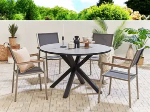 Garden Table Ceramic Glass Grey MALETTO