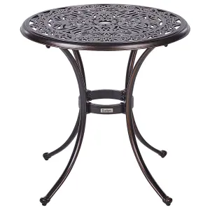 Garden Table Metal Brown ANDALO