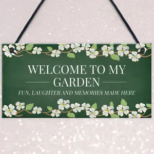 Red Ocean Garden Welcome Signs Novelty Garden Shed Plaques Home Decor Garden Gifts For Her