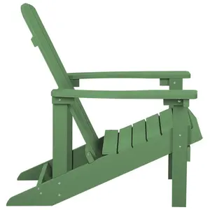 Garden Chair ADIRONDACK with Footstool Green